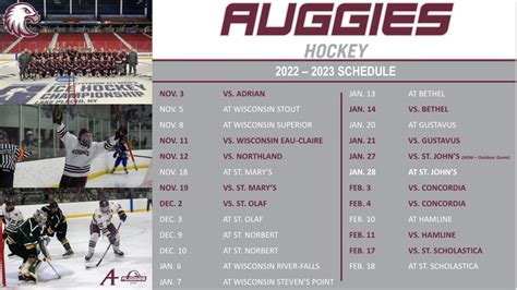 augsburg hockey|augsburg men's hockey schedule.